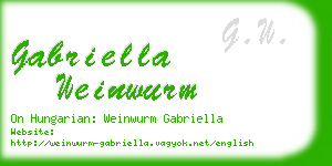 gabriella weinwurm business card